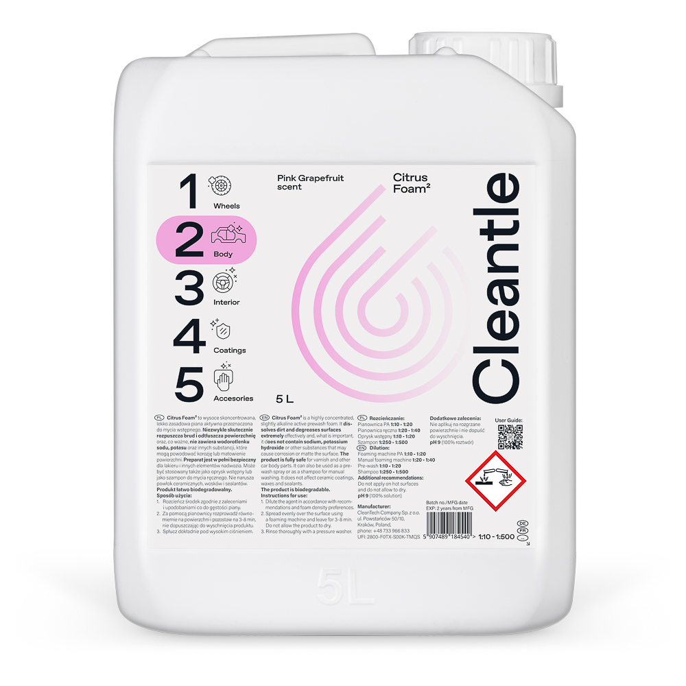 Citrus Foam 5l Pink Grapefruit scent