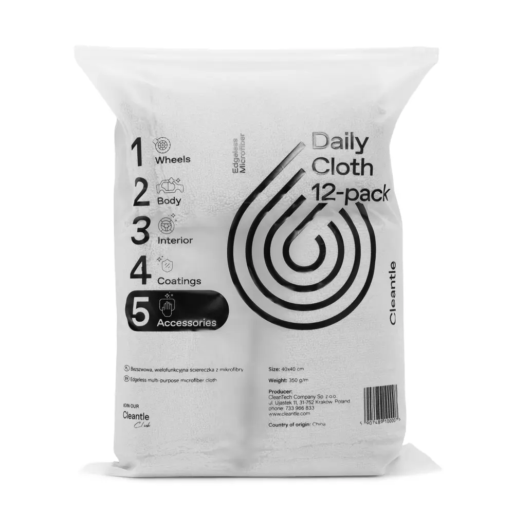 Mikrofibra bezszwowa 12pak - Daily Cloth 350 gsm 40x40